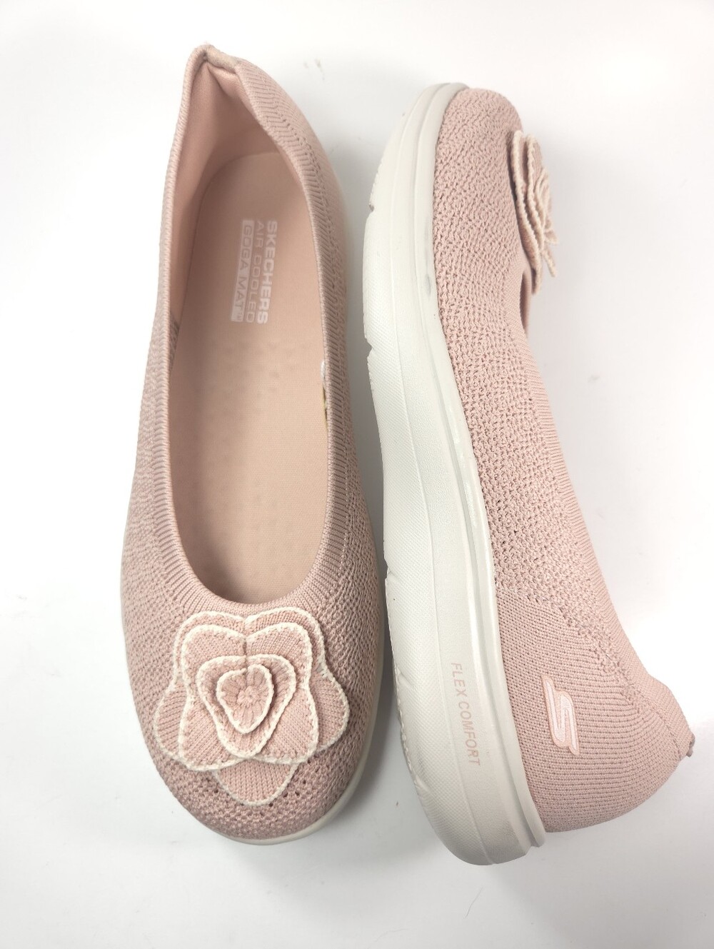 Skechers On‑the‑GO Flex Radiant Flora Blush Pink Knit Slip‑On Skimmer Sz 9 - Picture 16 of 16
